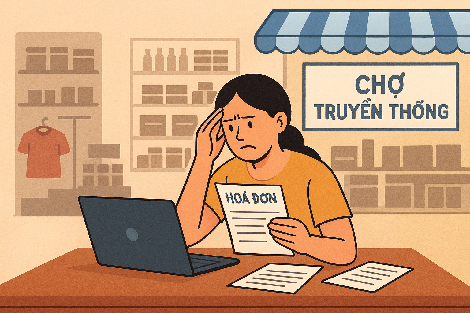 Khó Khăn của tiểu thương khi chuyển đổi số